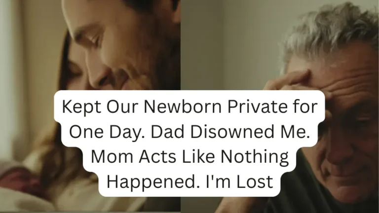 Kept Our Newborn Private for One Day. Dad Disowned Me. Mom Acts Like Nothing Happened. I’m Lost