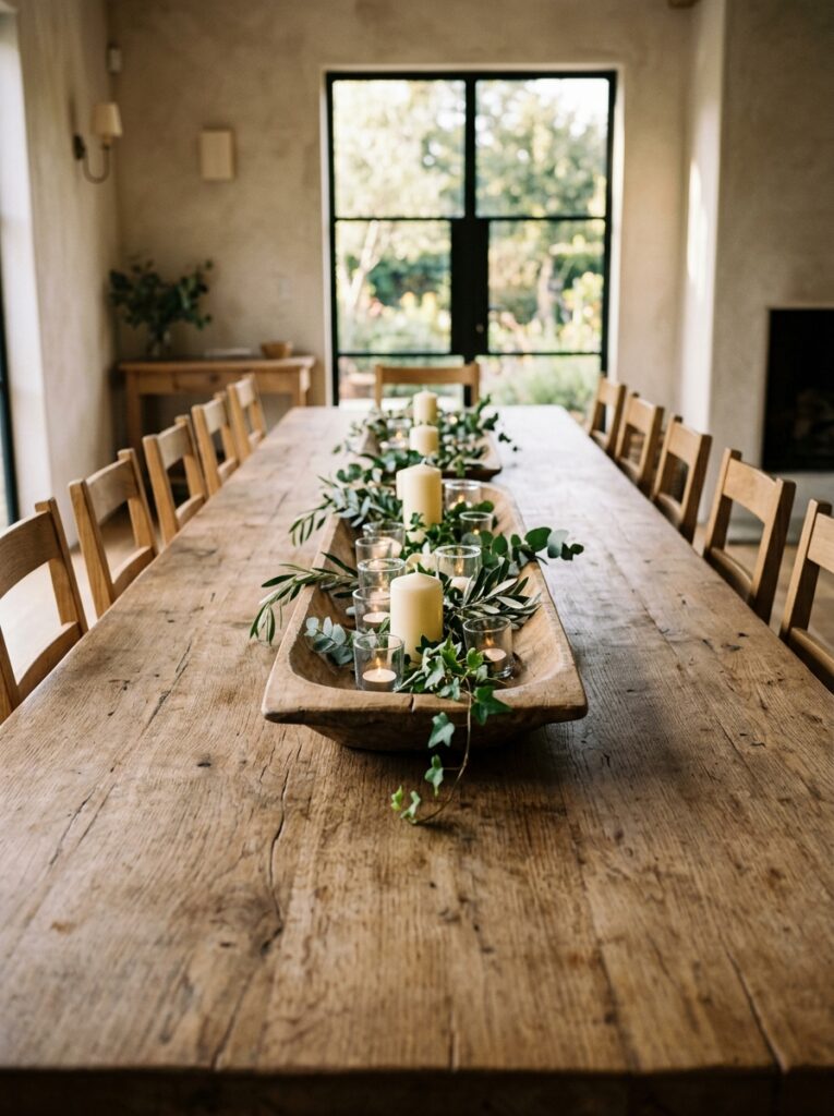 wooden dining table 